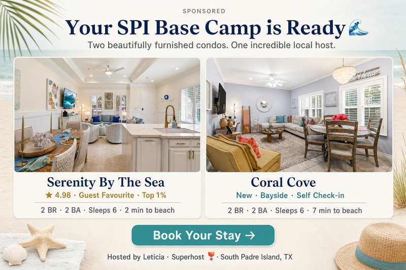 Serenity By The Sea and Coral Cove — SPI Airbnb rentals hosted by Leticia